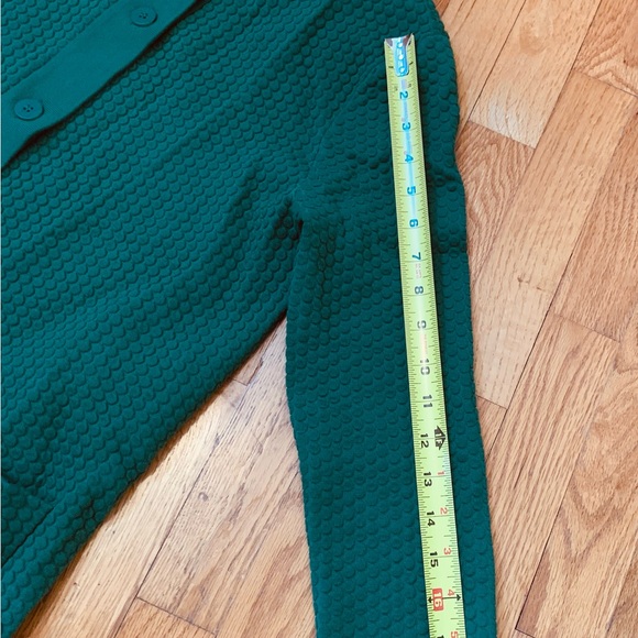 COS Size S Long Cardigan Green 3/4 Sleeves, Cotton Blend Machine Wash Excellent - Picture 8 of 10